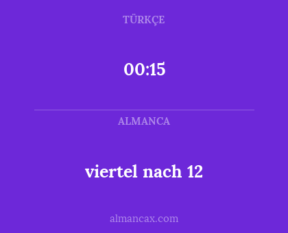 00:15 - viertel nach 12