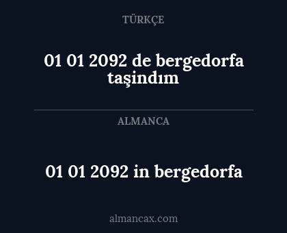 01 01 2092 in bergedorfa - 01 01 2092 de bergedorfa taşindım