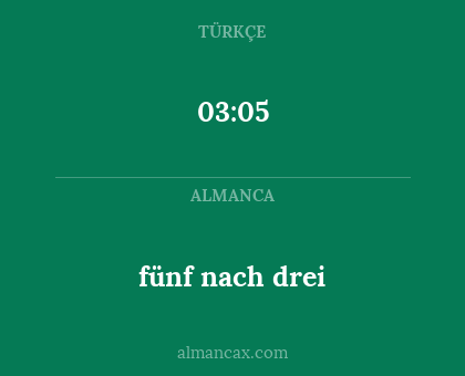 fünf nach drei - 03:05
