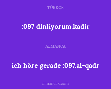 ich höre gerade :097.al-qadr - :097 dinliyorum.kadir