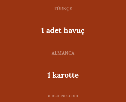 1 karotte - 1 adet havuç