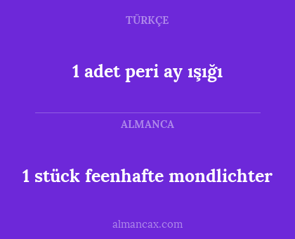 1 stück feenhafte mondlichter - 1 adet peri ay ışığı
