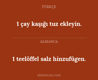 1 teelöffel salz hinzufügen. - 1 çay kaşığı tuz ekleyin.