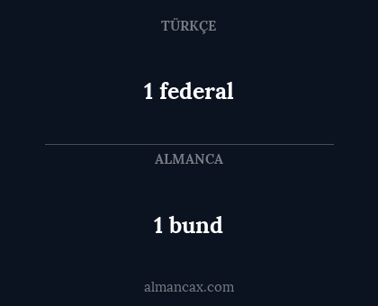 1 bund - 1 federal