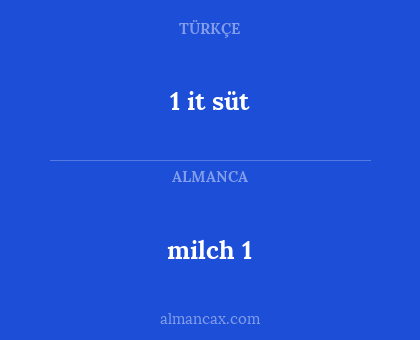 1 it süt - milch 1