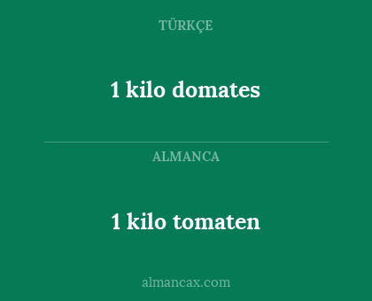 1 kilo domates - 1 kilo tomaten