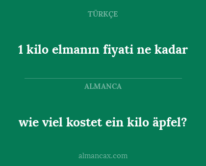 wie viel kostet ein kilo äpfel? - 1 kilo elmanın fiyati ne kadar