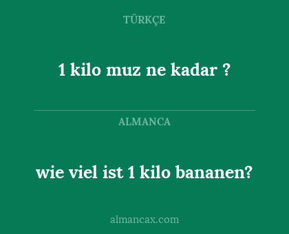 1 kilo muz ne kadar ? - wie viel ist 1 kilo bananen?