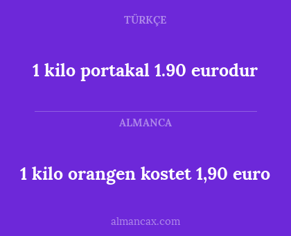 1 kilo portakal 1.90 eurodur - 1 kilo orangen kostet 1,90 euro