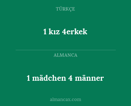 1 kız 4erkek - 1 mädchen 4 männer