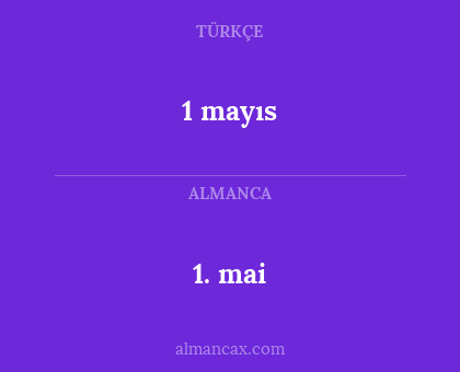 1 mayıs - 1. mai