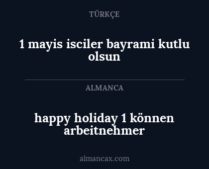 1 mayis isciler bayrami kutlu olsun - happy holiday 1 können arbeitnehmer