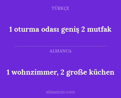 1 oturma odası geniş 2 mutfak - 1 wohnzimmer, 2 große küchen