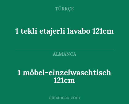 1 möbel-einzelwaschtisch 121cm - 1 tekli etajerli lavabo 121cm