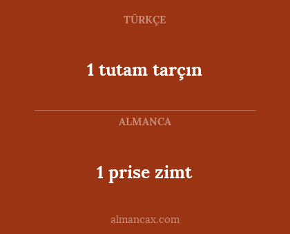 1 tutam tarçın - 1 prise zimt
