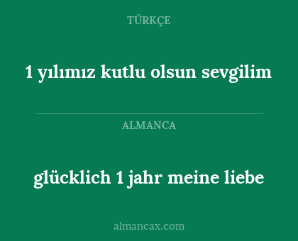 glücklich 1 jahr meine liebe - 1 yılımız kutlu olsun sevgilim