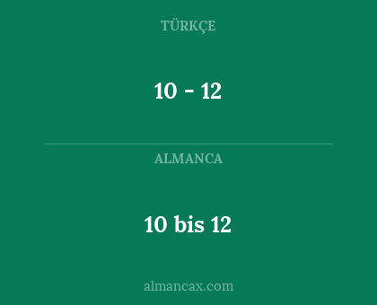 10 - 12 - 10 bis 12