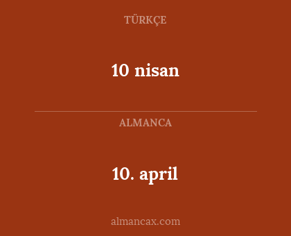 10. april - 10 nisan
