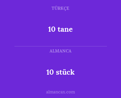 10 stück - 10 tane
