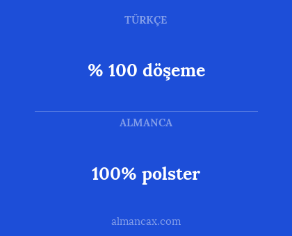 100% polster - % 100 döşeme
