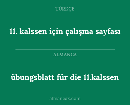übungsblatt für die 11.kalssen - 11. kalssen için çalışma sayfası
