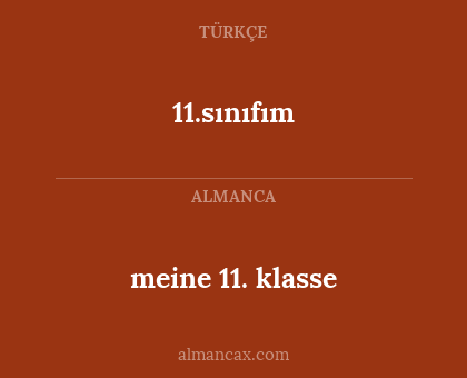11.sınıfım - meine 11. klasse