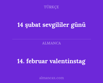14 şubat sevgililer günü - 14. februar valentinstag