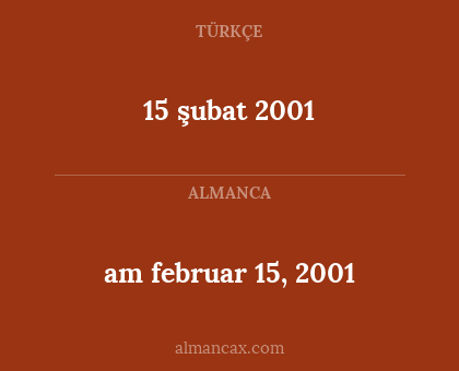 15 şubat 2001 - am februar 15, 2001