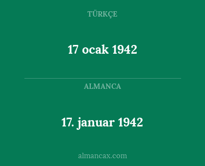 17 ocak 1942 - 17. januar 1942