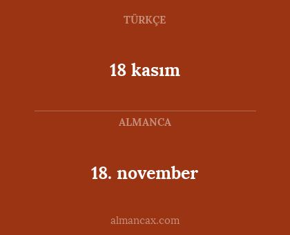 18. november - 18 kasım