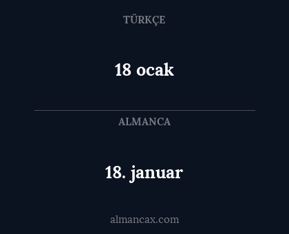 18 ocak - 18. januar