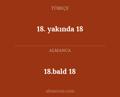 18. yakında 18 - 18.bald 18