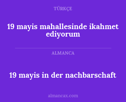 19 mayis mahallesinde ikahmet ediyorum - 19 mayis in der nachbarschaft