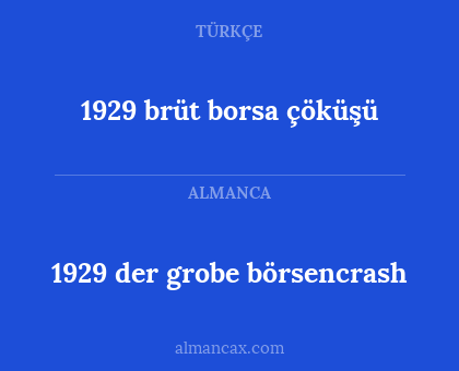 1929 brüt borsa çöküşü - 1929 der grobe börsencrash