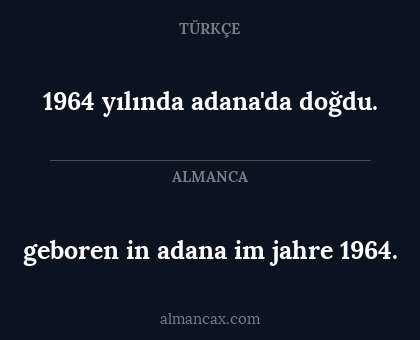 1964 yılında adana'da doğdu. - geboren in adana im jahre 1964.
