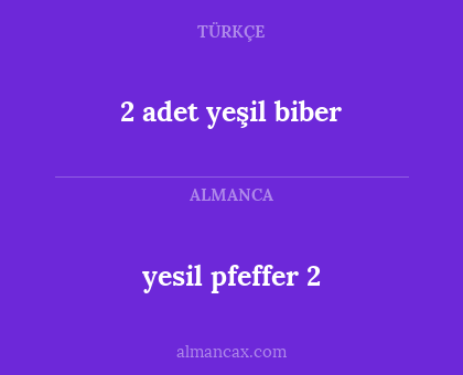2 adet yeşil biber - yesil pfeffer 2