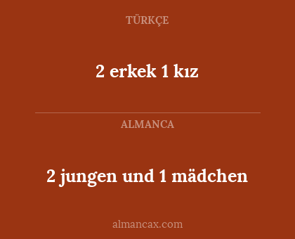 2 jungen und 1 mädchen - 2 erkek 1 kız