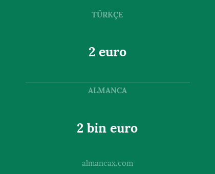 2 euro - 2 bin euro