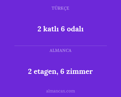 2 etagen, 6 zimmer - 2 katlı 6 odalı