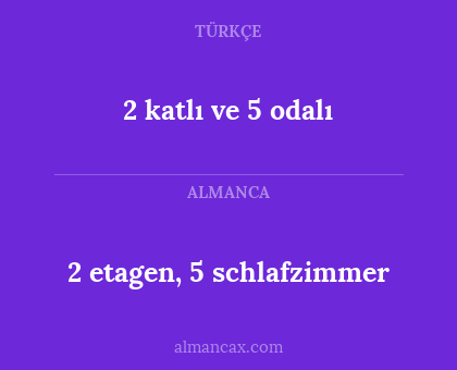 2 katlı ve 5 odalı - 2 etagen, 5 schlafzimmer