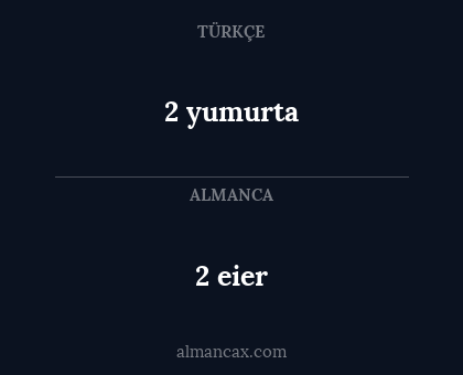 2 eier - 2 yumurta