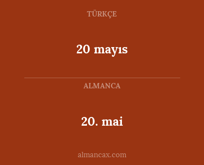 20 mayıs - 20. mai