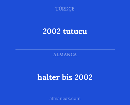halter bis 2002 - 2002 tutucu