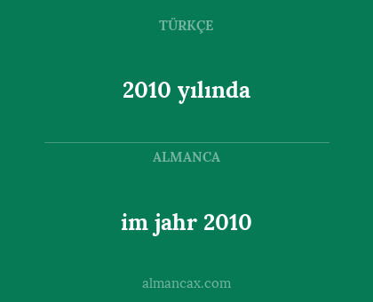 2010 yılında - im jahr 2010