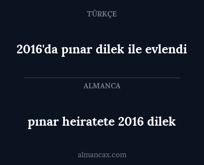 2016'da pınar dilek ile evlendi - pınar heiratete 2016 dilek