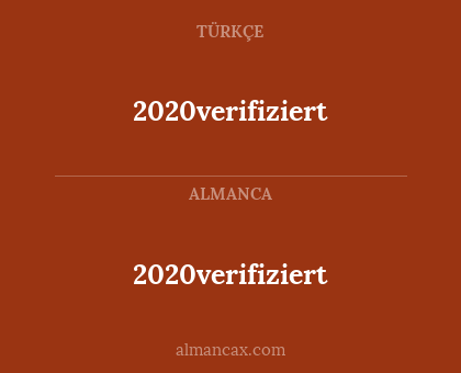 2020verifiziert - 2020verifiziert