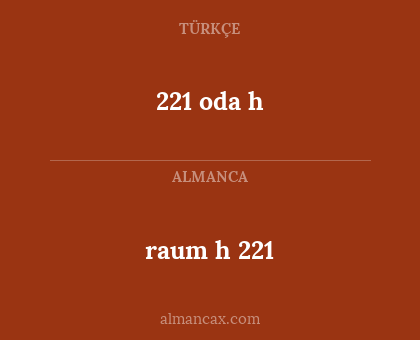 raum h 221 - 221 oda h