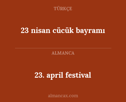 23 nisan cücük bayramı - 23. april festival