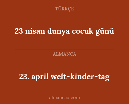 23. april welt-kinder-tag - 23 nisan dunya cocuk günü