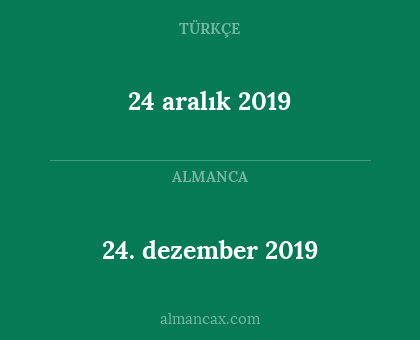 24 aralık 2019 - 24. dezember 2019